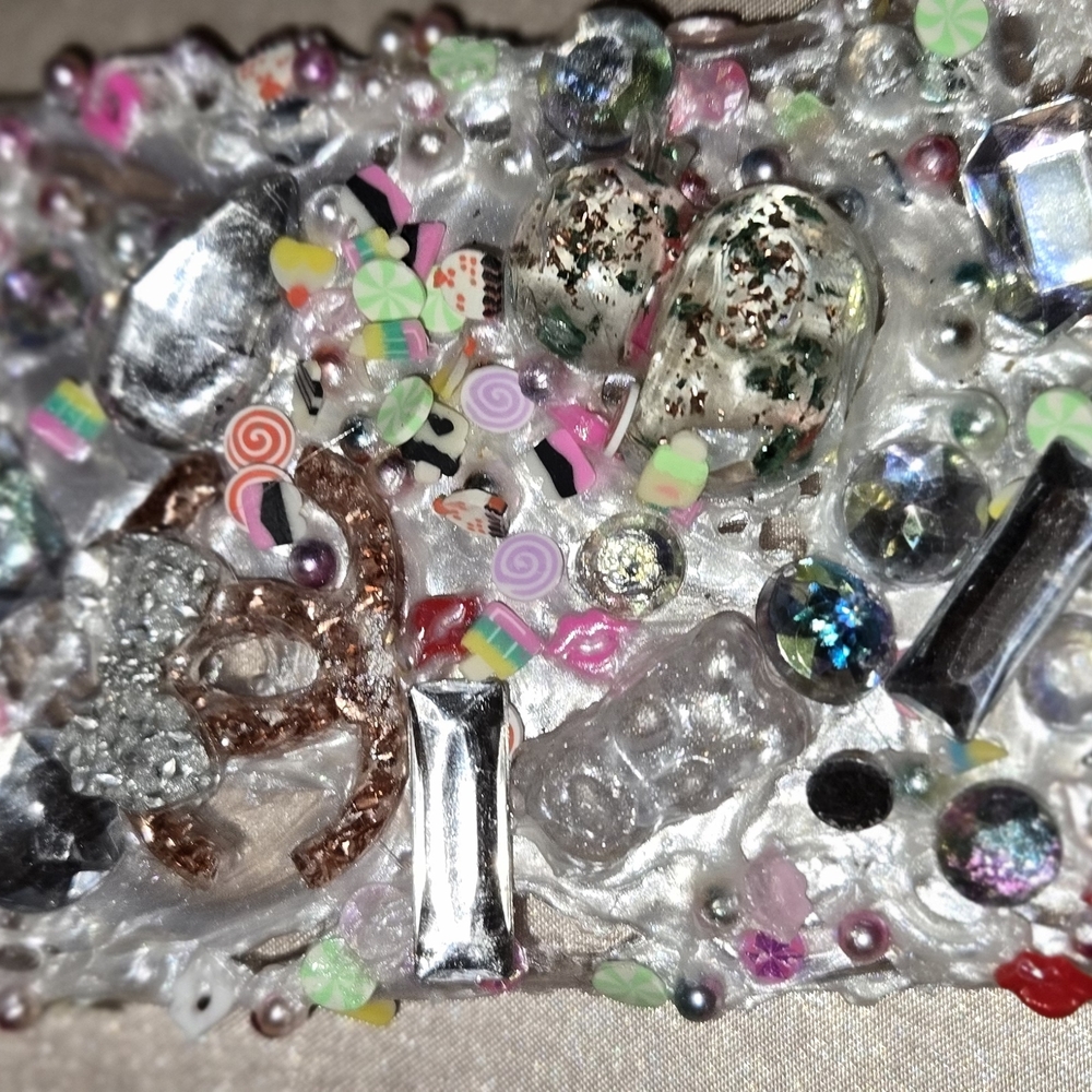 Decorative Cell Phone Case with Multicolor Accents